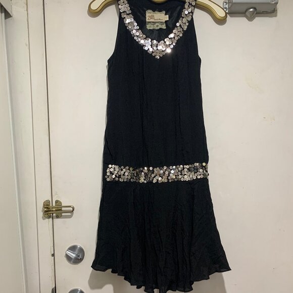 ZENB SILK SEQUIN SLEEVELESS DRESSES SIZE XS - Picture 1 of 8